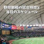 野球観戦の試合時間と当日のスケジュール